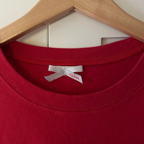 Melissa girl’s red T, not worn. S 10-12 - Picture 3 of 5